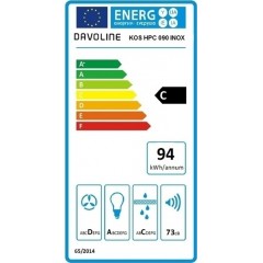 Davoline KOS HPC 090 Απορροφητήρας Καμινάδα Davoline KOS HPC 090 Απορροφητήρας Καμινάδα